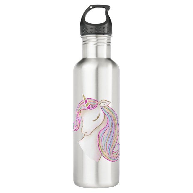 Pretty Unicorn Stainless Steel Water Bottle (Front)