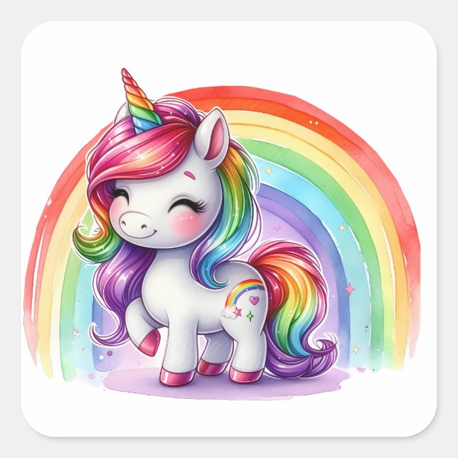 Pretty Unicorn Stickers (Front)