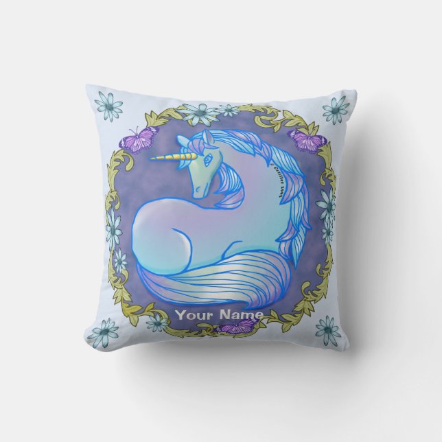 Pretty Unicorn   Throw Pillow (Front)