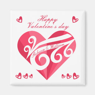 Pretty Valentine's Day Heart Personalized Magnet
