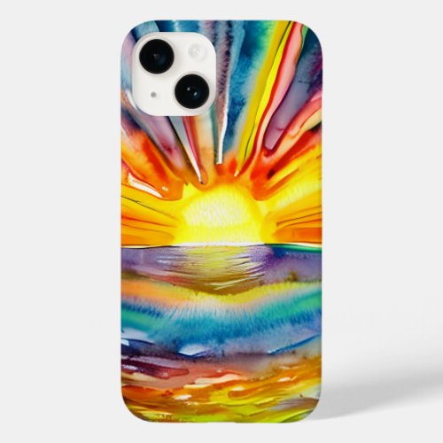 Pretty Vibrant Colorful Sunset over the Water Case_Mate iPhone 14 Case