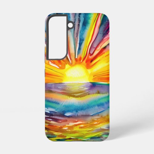 Pretty Vibrant Colorful Sunset over the Water Samsung Galaxy S22 Case
