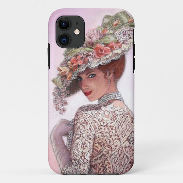 Pretty Victorian Fashion Girl iPhone 5 Case (Back)