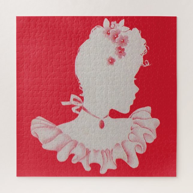 pretty Victorian silhouette Jigsaw Puzzle (Vertical)