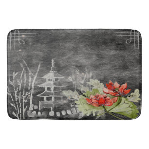Pretty vintage Asian Bathroom mat