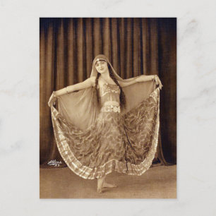 Pretty Vintage Belly Dancer Postcard