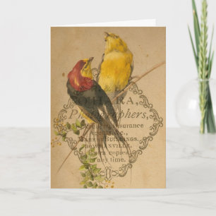 Pretty Vintage Birds Card