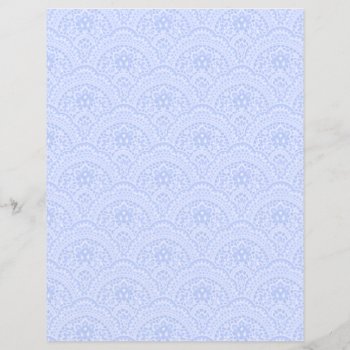 Pretty Vintage Blue Lace Scrapbook Paper by SimpleElegance at Zazzle