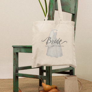 Pretty Vintage Bride Personalized Wedding Gift Tote Bag
