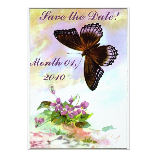 Pretty Vintage Butterfly Invitations