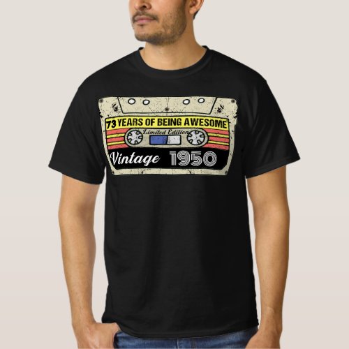 Pretty Vintage Cassette Tape Personalized Birthday T_Shirt
