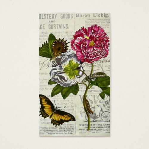 Pretty Vintage Collage Business Card Templates