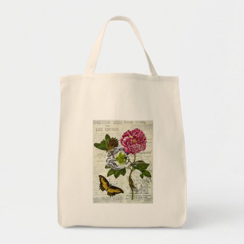 Pretty Vintage Collage Tote Bag