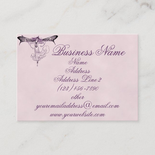 Pretty Vintage Fairy Business Cards (Front)