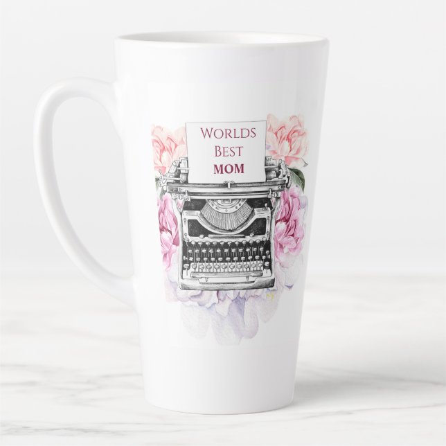 Pretty Vintage Floral Mom Mothers Day Mug (Left)