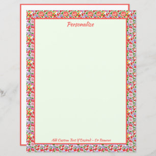 Pretty Vintage Floral Pink Flowers Personalized