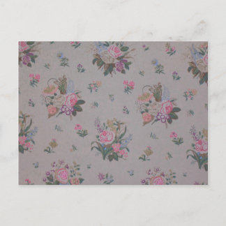 Pretty Vintage Floral Postcard
