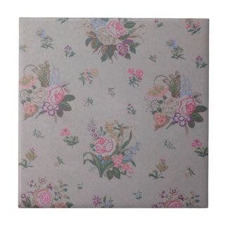 Pretty Vintage Floral Tile