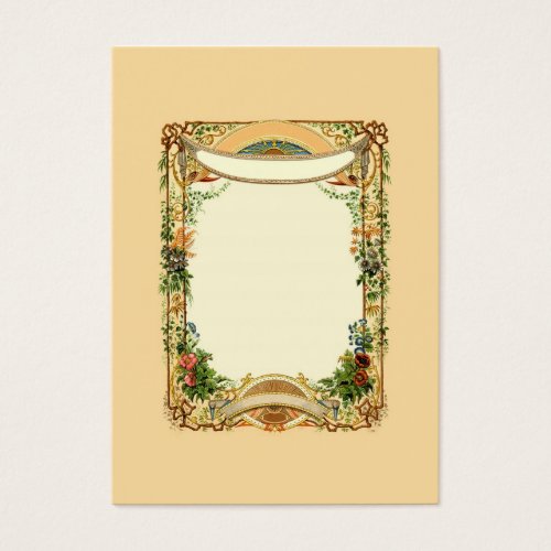 Pretty Vintage Floral Trellis Page Border Design Business Cards
