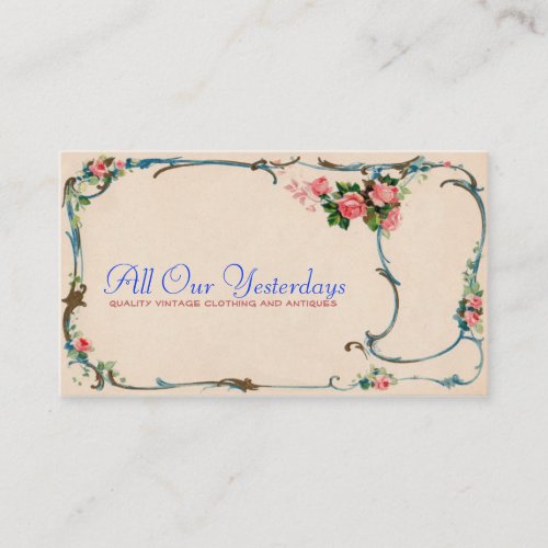 pretty vintage flowers business card