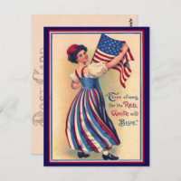 Pretty Vintage Fourth of July Patriotic Flag