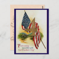 Pretty Vintage Fourth of July Patriotic Flag