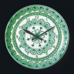 pretty vintage green delft plate clock<br><div class="desc">pretty vintage green delft plate clock. This green and white plate clock is based on the popular and collectible antique delft plates seen in country kitchens the world over. This clock would look great in a traditional kitchen or living room or over a pine dresser. Makes a great gift for...</div>