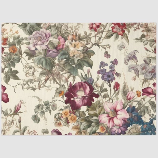 Pretty Vintage Inspired  Decoupage Tissue Paper (Front)