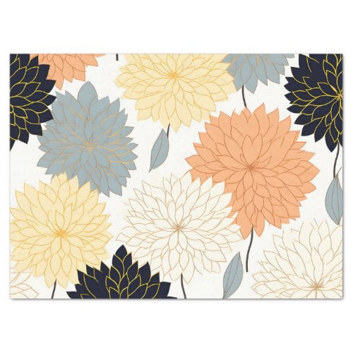 Pretty Vintage Inspired Pastel Dahlia  Tissue Paper