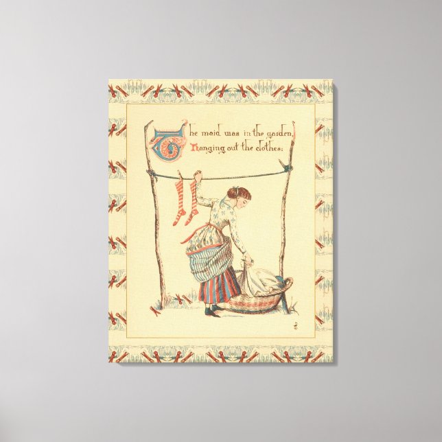 Pretty Vintage Lady Canvas Print (Front)
