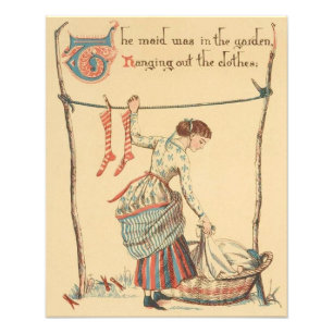 Pretty Vintage Lady Photo Print