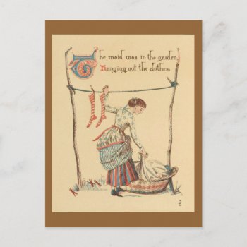 Pretty Vintage Lady Postcard by pinkpassions at Zazzle