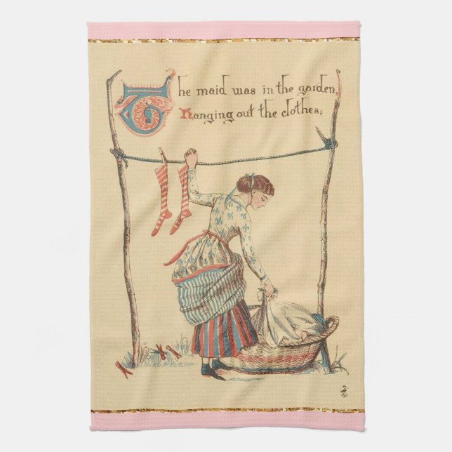 Pretty Vintage Lady Towel (Vertical)