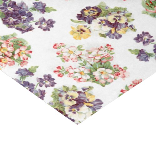Pretty Vintage Mixed Flowers Tissue Paper