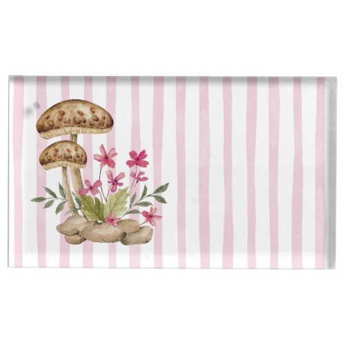 Pretty Vintage Mushroom Floral Table Card Holder