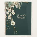 Pretty Vintage Name Personalized Wedding Planner<br><div class="desc">Pretty personalized wedding planner with simple.  Deep rich green color. Add your name and customize this pretty wedding planner to be your own.</div>