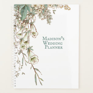 Pretty Vintage Name Personalized Wedding Planner