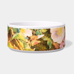 Pretty Vintage petunias flowers floral painting Bowl