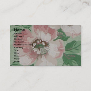 Pretty Vintage Pink Flower Business Card