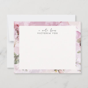 Pretty Vintage Roses Personalized Stationery Note Card