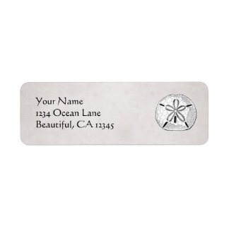 Pretty Vintage Sand Dollar Seashell Beach Address Label