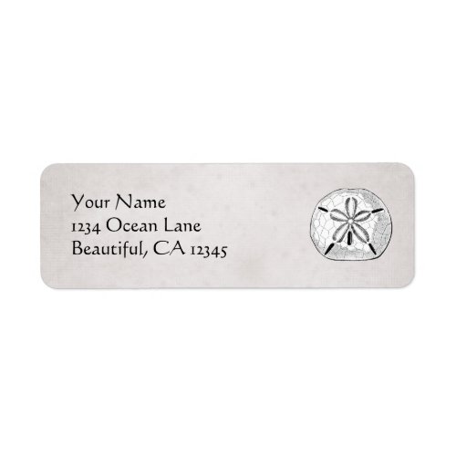 Pretty Vintage Sand Dollar Seashell Beach Address Label