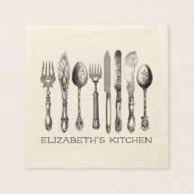 Pretty Vintage Silverware, Name and Text