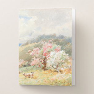 Pretty Vintage Spring by Joseph Rubens Powell Pocket Folder