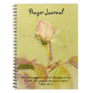 Pretty Vintage Style Rose Faith Prayer Journal
