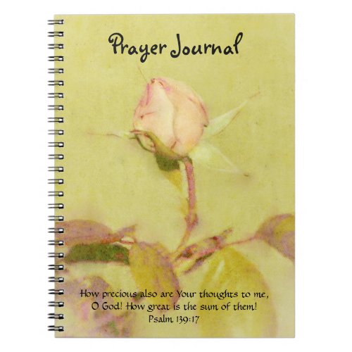 Pretty Vintage Style Rose Faith Prayer Journal