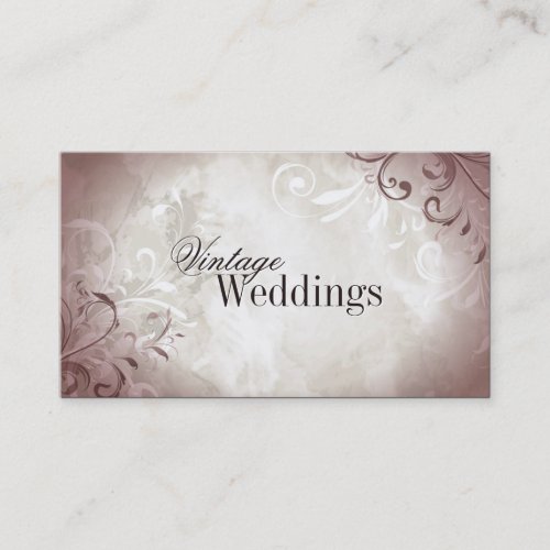 Pretty Vintage Swirl Wedding Planner Business Card