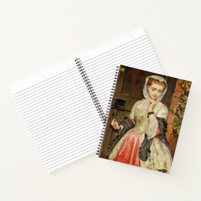 Pretty Vintage Victorian Girl Spiral Notebook (Inside)