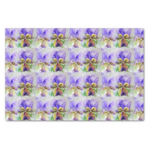 Pretty Viola Flower Floral Purple Pattern Violas T Tissue Paper
