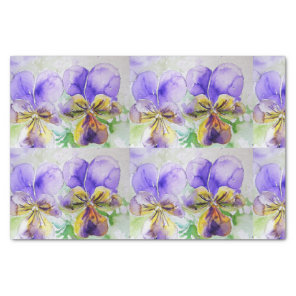 Pretty Viola Flower Floral Purple Pattern Violas Tissue Paper